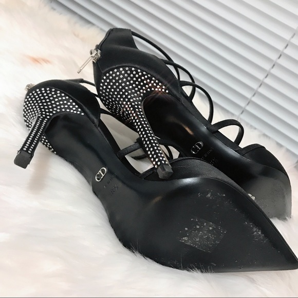 Dior satin crystal pump 38.5 worn once - Picture 3 of 3